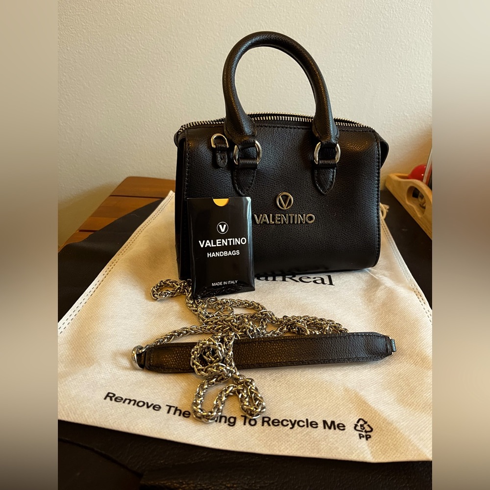 Mario valentino leather mini bag with handle